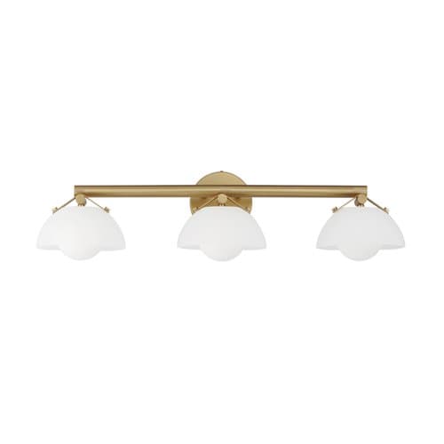 Domain 3-Light Bath Vanity - Frost/Brass